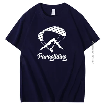 Vicces póló, férfi Pamut Felsők Póló Paraglider-Siklóernyőzés grafikus póló Nyári rövid ujjú póló Férfi ruházat