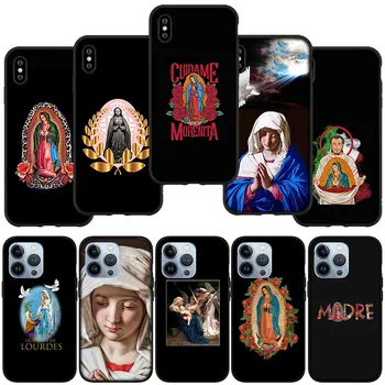 Madre Mary Virgen de Guadalupe Telefon tok iPhone 15 14 13 12 Mini 11 Pro XS Max X XR 7 8 Plus + 15+ Puha Tok