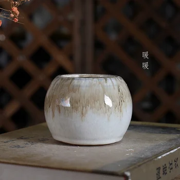 Színes Porcelán Máz Kör Bonsai Pot Hagyomány Kína Pozsgás Növények Kerti Dekoráció