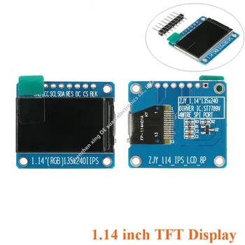 1.14 hüvelykes Kijelző Modul IPS LCD TFT LCD Modul ST7789 HD Színes Képernyő Teljes Nézet 8pin 135x240 3.3 V SPI Interface