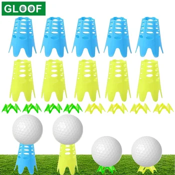 10pc Műanyag golf Pólók Golf Szimulátor Golf Pólók Mat Tees Gyakorlat Tökéletes Gyep, valamint a Driving Range Karom Tee