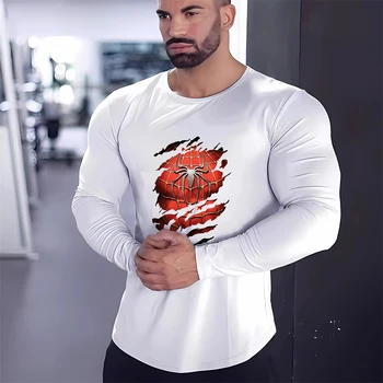 A férfiak 3D Nyomtatás Hosszú Ujjú Lélegző T-ing egyszínű Maximum Kiváló Minőségű Pólók Nagyméretű Laza Ruhát Streetwear Tornaterem Kocogás