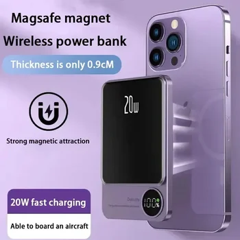 50000mAh Macsafe Mágneses Energia Bank PD20W 15W Vezeték nélküli Gyors Töltő Külső Kiegészítő Akkumulátor Magsafe iPhone 15 14 13