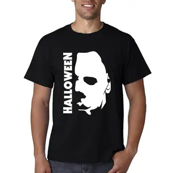 Retro Póló Halloween Michael Myers Maszkot Csöpög Póló Ijesztő Film, Horror Ifjúsági Póló Pamut Póló, Kényelmes Férfi Póló