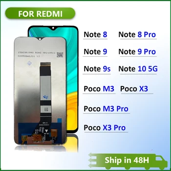 Új LCD Kijelző érintőképernyő Csere Digitalizáló Közgyűlés A Xiaomi Redmi Megjegyzés 7 8 9 -9 10 5G 9T / Poco M3 X3 Pro