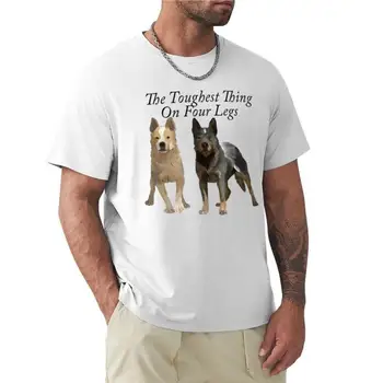 Ausztrál Szarvasmarha Kutyák 2 T-Shirt pólók Rövid ujjú grafikus póló, vicces pólók Férfi rövid ujjú póló