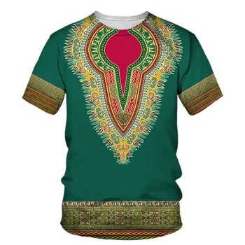 Retro Indiai Stílusban Nyomtatás Férfi póló Nyári Divat Streetwear O-Nyak, Gyorsan száradó, Rövid ujjú, Laza Felső Túlméretezett Ruhák