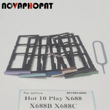 Novaphopat Új SIM-Kártya Tálcát Infinix Forró 10 Játszani X688 X688B X688C SIM-kártya-tartó Foglalat Adapter Olvasó