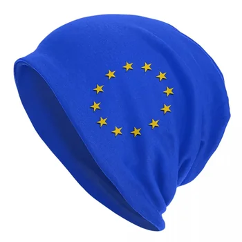 Európa - Imádom Az Európai Unió ~ UNIÓS Zászló Meleg Kötött Sapka Hip-Hop Motorháztető Kalap Őszi Téli Szabadtéri Sapkák Kalapok Unisex
