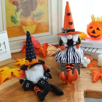 2db Halloween Gnome Skandináv tomte barátja svéd Gnómok Plüss Parasztház Dekoráció Csepp Szállítás