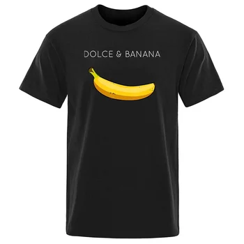 Dolce & Banán Vicces Nyomtatás Pamut póló Sleeve Lélegző Maximum Kényelmes TShirt Férfi Rövid Ujjú Póló Maximum