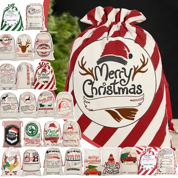 Karácsonyi Zsák A Karácsonyi Ajándék Wrap Ajándék Táska Játék Tároló Zacskó Cukorkát Navidad Játékok Szervező Húzózsinórral Haza Tartozékok Eszközök