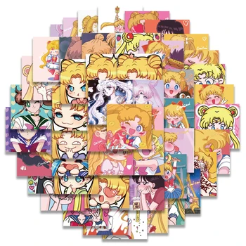 10/25/52PCS Sailor Moon Anime Rajzfilm Graffiti Matrica Dekoráció Gitár Víz Kupa Bőrönd Laptop Matrica Gyerek Játékok