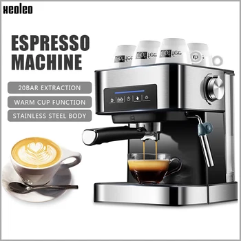 XEOLEO 20Bar 850W Elektromos kávéfőző, Félautomata Magas-nyomású Gőz tejhab Cappuccino, Eszpresszó Automata Kávéfőző