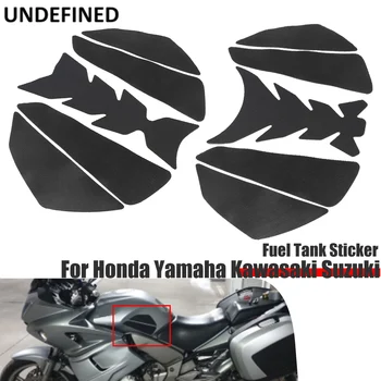 A Honda Yamaha Suzuki CB CBR Univerzális Motorkerékpár Tartály Vontatási Oldalon Pad Gáz Térd Tartás Protector Matrica a Gumi Matrica Fekete