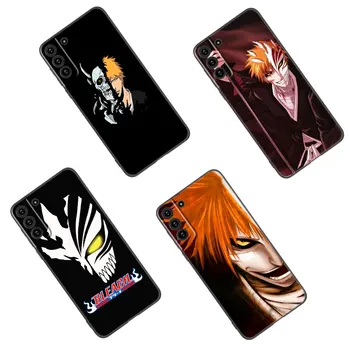 Anime BLEACHS Fekete Szilikon Telefon tok Samsung Galaxy S23 S20 S21 FE S24 S22 Ultra S10E S10 S9 S8 Plusz