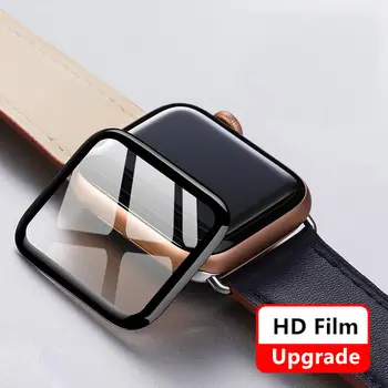 Képernyővédő fólia Apple Nézni sorozat 7 45mm 41 mm-es, 8 Tartozékok Puha Üveg 9D HD Teljes Film iWatch 6 5 3 se 44mm 40mm 42mm 38mm