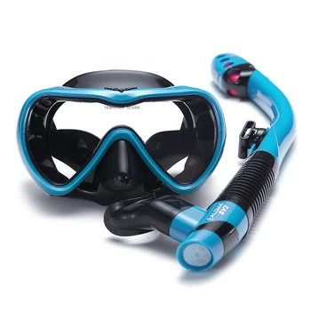 Szivárgásmentes Snorkel Meghatározott Anti-köd Snorkeling Szemüveg Szemüveg Könnyű légzés Száraz Snorkel Cső Úszás Búvár-Maszk 2022
