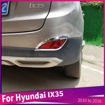 2010-ben, hogy 2016-ra, A Hyundai ix35 ABS Chrome Autó Hátsó Lökhárító Ködlámpa Kárpitok Fedezze Farok Ködlámpa Dekoratív Fedelét Keret