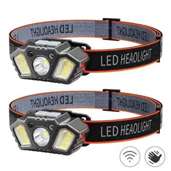ABS LED Fényszóró Ultrakönnyű Hordozható USB Akkumulátor Halászati Fény Vízálló Fényszóró Kemping