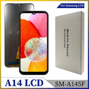 Kiváló Minőségű Samsung Galaxy A14-es LCD Kijelző érintőképernyő Digitalizáló Közgyűlés A Galaxy A14-es SM-A145P A145R LCD Képernyő Cserélje ki