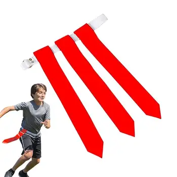 Képzett Flag Futball Szett Dupla D Csat Design Játékos Flag Football Övek És Zászlók Meghatározott Labdarúgó-Állítható Öv Minden Korosztály Számára