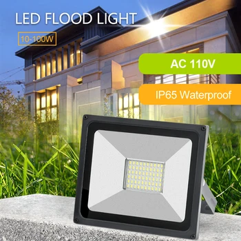 LED Floodlight AC110V 20W 30W Hideg Fehér Kültéri Vízálló IP65 Fókusz Reflektorfénybe Udvar Ajtó Világítás