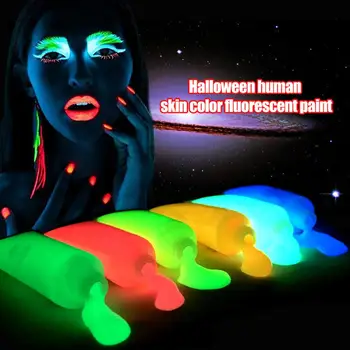FORRÓ!!! Halloween Fluoreszkáló Test, Arc Festék Smink Cosplay Stage Party Night Club Világító festék bevonat Világító Pigmentek