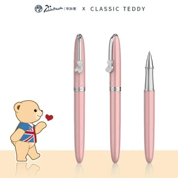 Picasso 922 Elegáns Hölgy Stílus Teddy Sorozat Rózsaszín Roller Ball Pen Újratölthető Tinta, Toll Luxus Írás Ajándék Toll Szett