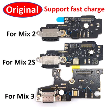 10DB Eredeti Quick Charge Töltő Port Csatlakozó Tábla Alkatrészek Flex Kábel A Mikrofon Mikrofon A Xiaomi Mi-Mix 2 Mix 2-ES Mix 3