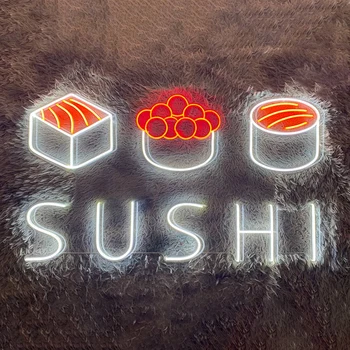 A Japán Sushi Neon Led Tábla Egyéni Üzleti Logó Neonok Étterem, Konyha Falikárpitok Neon Fény Sushi Bolt Fali Dekoráció