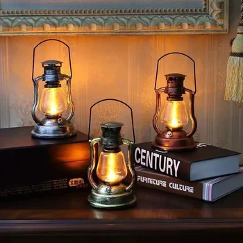 LED-es Napelemes Lámpa Retro Petróleum Lámpa Napelemes Gyertya Lógó Lámpa Kültéri Hordozható Lámpa Fény Udvar, Kert, Dekoráció