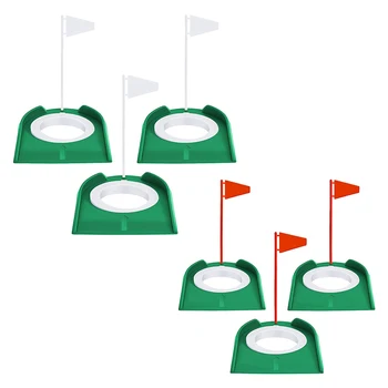 3 Db Golf Üzembe Kupa Golf Lyuk Képzési Támogatások Golf-Tartozékok Golf Képzésben Vesz Műanyag Zászló Zöld + Fehér