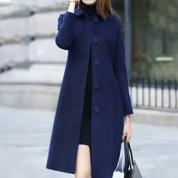 Divatos Hölgy Kabát, Közepes Hosszúságú Outwear Női Kabát Nyugati Stílusú Hajtóka Női Kabát