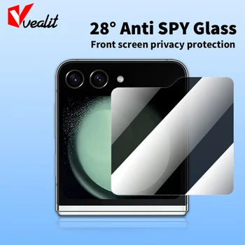1-3pcs Adatvédelmi Edzett Üveg Samsung Galaxy Z Flip 5 Külső Képernyő Anti-Spy Üveg Galaxy Z Flip5 Képernyő Védő