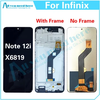 100% - os Teszt Infinix Megjegyzés 12i X6819 LCD Kijelző érintőképernyő Digitalizáló Közgyűlés Javítás Alkatrész Csere