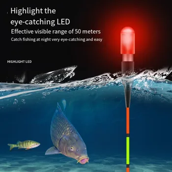 Világító Halászati Úszó Lebegő hátsó LED Elektronikus Fény+CR311+1 tasak Horgok Elektromos Sodródó LED Halászati Eszközök
