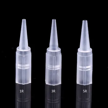 Nagy Méretű 100 Eldobható Tetoválás Fúvóka Tipp Microblading Pen Tű Cső Műanyag Kupak 1R 3R 5R 5F 7F