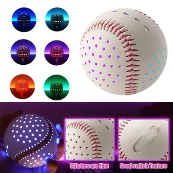 6 Változó Színek, Fény Baseball Standard 9inch Dobó Gyakorlat, szimulációs gyakorlat Baseball Világít A Sötétben Baseball