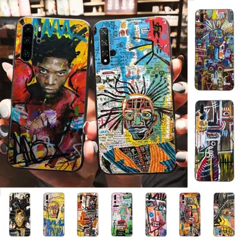 J-Jean-M-Michel B-BasquiatS Telefon Esetében A Huawei P 8 9 10 20 30 40 50 Pro Lite Psmart Megtiszteltetés 10 Lite 70 Haver 20lite
