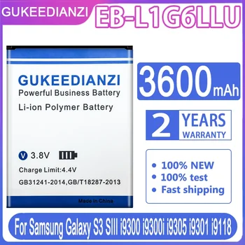 GUKEEDIANZI EB-L1G6LLU 3600mAh Akkumulátor Samsung Galaxy S3 I9300 I9305 I9308 I747 I535 L710 T999 Akkumulátorok