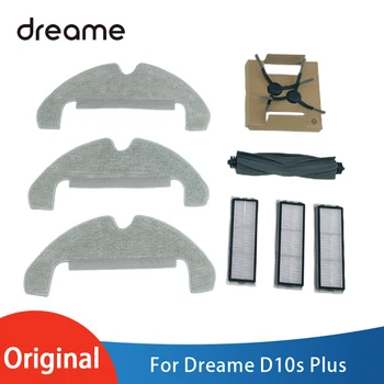 Eredeti Dreame D10s Plus porszívó tartozékok, mop, szűrő, gumi kefe, oldalsó kefe készlet alkatrészek