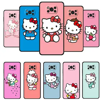 Telefon Esetében A Xiaomi Poco X3 NFC X4 M4 F3 GT Pro Pocophone F1 A MI C40 12 Megjegyzés 10 Rózsaszín, Kék, sok-Sok Színes Hello Kitty