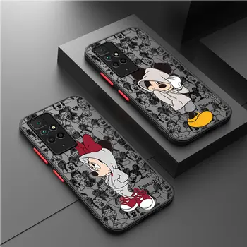 Fedél Telefon Esetében a Xiaomi Redmi 9 9A 12C 10C A1 10 12 5G A2 K40 Pro 9T 9C Disney Mickey Minnie Egér Király coque közelében Luxus