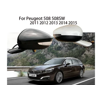 Visszapillantó tükör szerelés Peugeot 508 2011-2015 Elektromos állítható LED lámpa lencse fűtés elektromos összecsukható