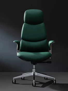 Fény luxus bőr főnök szék Irodai szék Haza szék görgős szék Számítógép szék Hosszú ülés kényelmes vissza szék