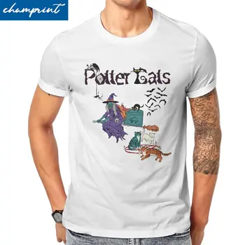 Harry Pawter Potter Macskák Férfi Póló Vicces Pólók Rövid Ujjú Kerek Nyakú Pólók Tiszta Pamut Nyári Ruha