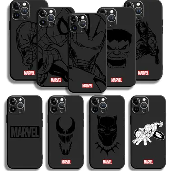 Marvel vasember Pókember Méreg Deadpool Shell iPhone 15 11 Esetben iPhone 15 14 13 12 11 Pro Max 12 13Mini XS Max XR X 7 8
