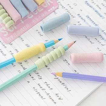 5db/set Soft Touch Kézírás Gyermekek Ceruza, tolltartó egyszínű tolltartó Kreatív Penil Jogosultja Egyszerűség Toll Borító