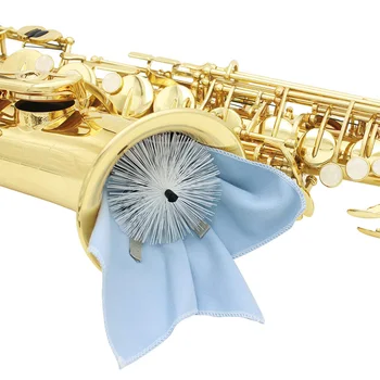 Alto-Tenor Sax A Szaxofon, Nyak Áthúzással Mikroszálas Kendővel Pálcikát Kefe Kék